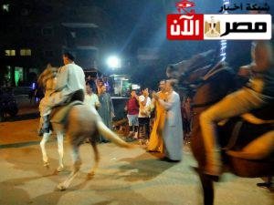 إستقبال قرية الكلايلة للمرشح أحمد صلاح عودة بالمزمار البلدي والخيل