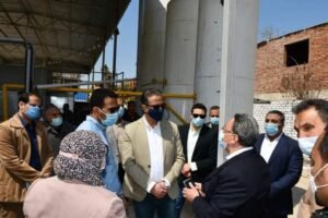 فاعليات زيارة محافظ الفيوم اثناء يتفقد التشغيل التجريبي لمصنع التغويز لتدوير المخلفات بقلهانة