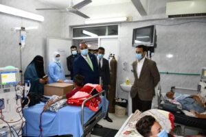 محافظ الفيوم يفتتح أعمال تطوير وتوسعة وحدة الغسيل الكلوي بمستشفى طامية المركزي