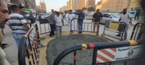 إكتشاف هبوط أرضى بحى شرق شبرا الخيمةبشارع ١٥ مايو
