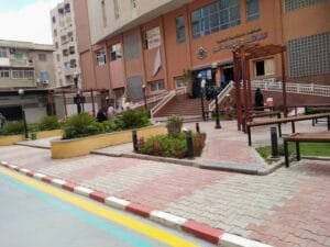 حديقة مستشفى بنها الجامعي بالقليوبية