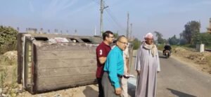 إنقلاب سيارة ميكروباص محملة بالركاب بطوخ أسفر عن إصابة عدد من المواطنين  