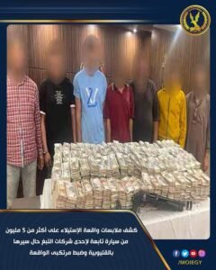 حاميها حراميها.. أمن القليوبية يكشف لغز سرقة 4 مليون جنيه بدائرة مركز طوخ 